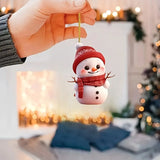 5-Piece Acrylic Snowman Ornaments – 2D Flat ornament