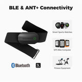 NNEOBA Dual Mode Heart Rate Sensor  ANT+ And Bluetooth Chest Strap Black