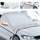 NNEOBA Magnetic Car Windshield Cover Winter Snow And Ice Guard Silver