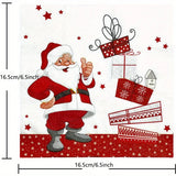 Snowman & Santa Print Paper Napkins for Christmas decor