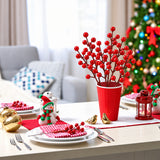 5-Piece Christmas Red Berry Branch Decorations