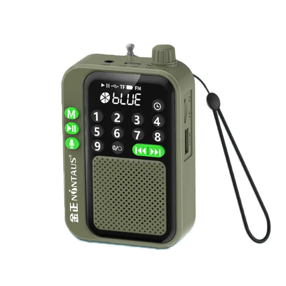 NNEOBA Pocket FM Radio Bluetooth Speaker Green