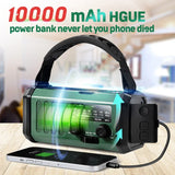 NNEOBA Emergency Weather Radio Solar Hand Crank Green