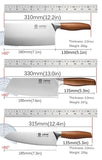 NNEOBA 3-Piece Professional Chef Knife Set Brown