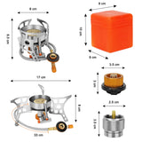 NNEOBA 3900W Windproof Camping Gas Stove Silver