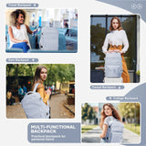 NNEOBA Vacuum Compression Laptop Backpack Grey