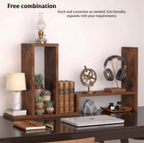 NNETM Eco-Friendly Wooden Desktop Organizer and Display Shelf