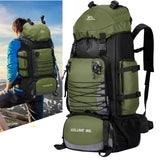 NNEOBA 90L Tactical Camping Backpack Military-Style Green
