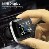 NNEOBA Smart USB Wireless Tire Pressure Monitoring System with Solar Charging Black