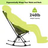 NNEOBA Foldable Camping Rocking Chair Green