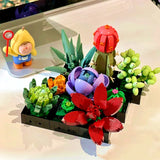 NNEOBA 771 PCS 9in1 Succulents Bonsai Building Blocks