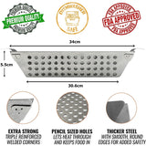 NNEOBA 12-Inch Vegetable Grill Basket Silver