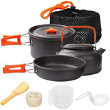 NNEOBA 11-Piece Camping Cookware Cooking Set