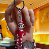 Christmas Long-Legged Doll Keychain Festive Ornament and Gift
