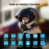 NNEOBA Bluetooth Motorcycle Intercom Headset
