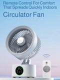 NNEOBA Portable Wall-Hanging Rechargeable Fan