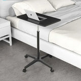 NNEOBA Adjustable Height Movable Laptop Desk with Pulley - Versatile Bedside & Office Table