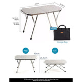 NNEOBA Outdoor Folding Stainless Steel Table Heat And Scratch Resistan