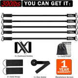 NNEOBA 300lb Fitness Booty Resistance Elastic Band Set for Home Gym Exercise