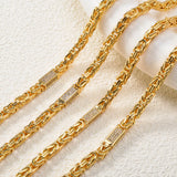 18K Gold-Plated Snake Chain Necklace – Elegant Women's Fashion Jewelry (24-Inch)