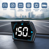 NNEOBA Car Head Up Display GPS Speed Display with Alarm Light Sensor Black