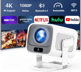 NNEOBA 4K Android Native Portable Projector White