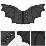 1-Pair Matte Black Bat Sneaker Shoe Wings