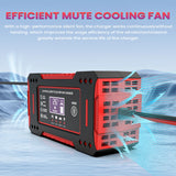 NNEOBA 6A 12V Smart Car Battery Charger Lead-Acid Battery Red