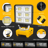 NNEOBA Portable 48W Cordless LED Work Light
