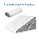 NNEOBA Adjustable Wedge Pillow Set Ergonomic Triangle Pillow Headrest Grey