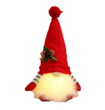 Glowing Faceless Christmas Gnome Doll Red without LED Light