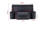 NNEOBA Multifunctional Leather Car Seat Storage Bag Hanging Organizer Black