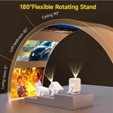 NNEOBA 4K HD Portable Projector White