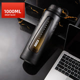 NNEOBA 1000ML Heat-Resistant Glass Water Cup Black