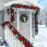 Artificial Christmas Tinsel Garland with Bow