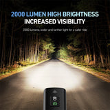 NNEOBA Rechargeable LED Bike Light Set Black
