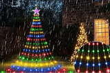 1pcs 5-Pointed Star Waterfall String Lights 2M Multicolor USB powered