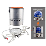 NNEOBA 3800W Folding Outdoor Gas Stove with 1.5L Pot Silver