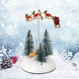 Animated Christmas Village Flying Sleigh Decoration
