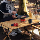 NNEOBA Windproof Mini Folding Camping Gas Stove Red