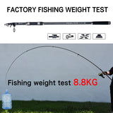 NNEOBA 5.3m Telescopic Surf Spinning Rod 30T Carbon Fiber Black