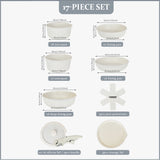 NNEOBA Non-Stick Die-Cast Aluminum Cookware Set Induction-Compatible White