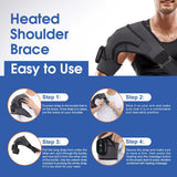 NNEOBA Electric Heated Shoulder Support Wrap with Adjustable Compression
