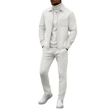 Men's Waffle Knit Tracksuit Set