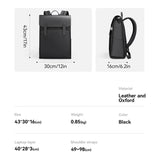 NNEOBA Classic Leather Laptop Backpack Black