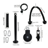 NNEOBA Nine-Piece Pulley Fitness Accessories Kit Black
