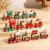 NNEOBA Rustic Wooden Train Christmas Ornament – Festive Merry Christmas Decoration