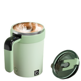 NNEOBA Rechargeable Automatic Magnetic Self-Stirring Mug LED Temp Display Green