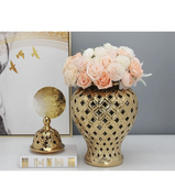 NNEOBA Elegant Handmade Ceramics Hollow Out Vase