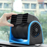 NNEOBA 12V Adjustable Car Air Conditioning Fan Dual Speed Silent Cooling Fan Blue